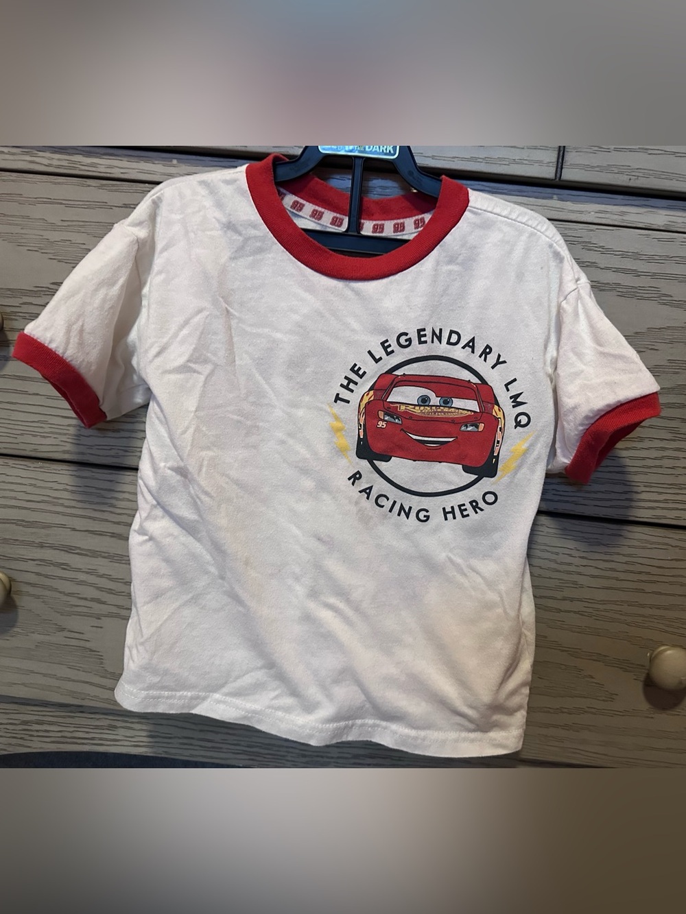 Disney Cars Lightning McQueen Kids White & Red Graphic Tee and Shorts